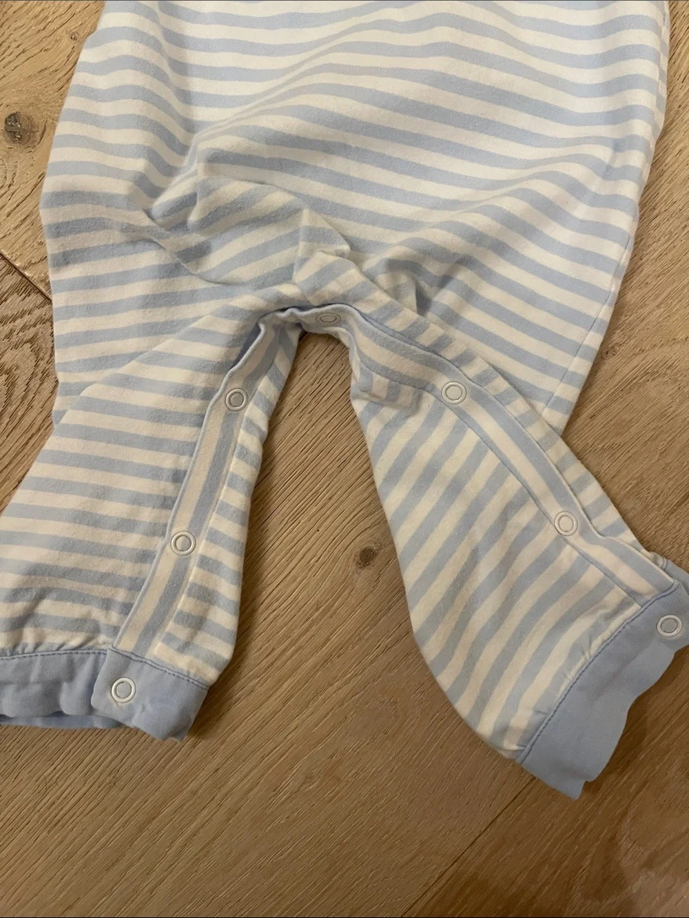 Cecil and Lou train and pumpkins blue striped one piece size 18 months